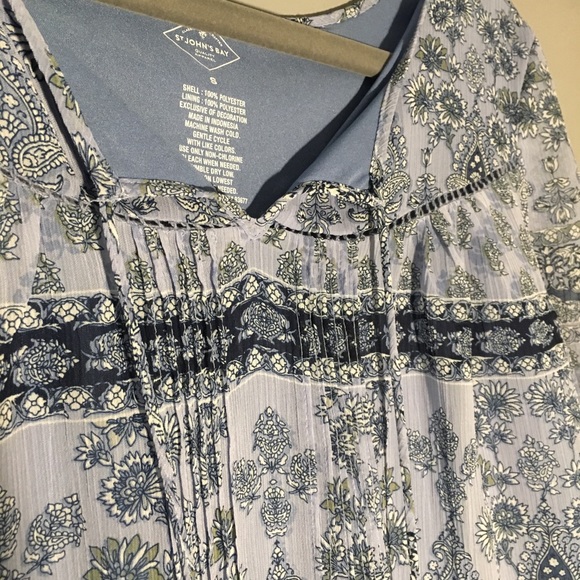 Blue patterned blouse - Picture 4 of 4